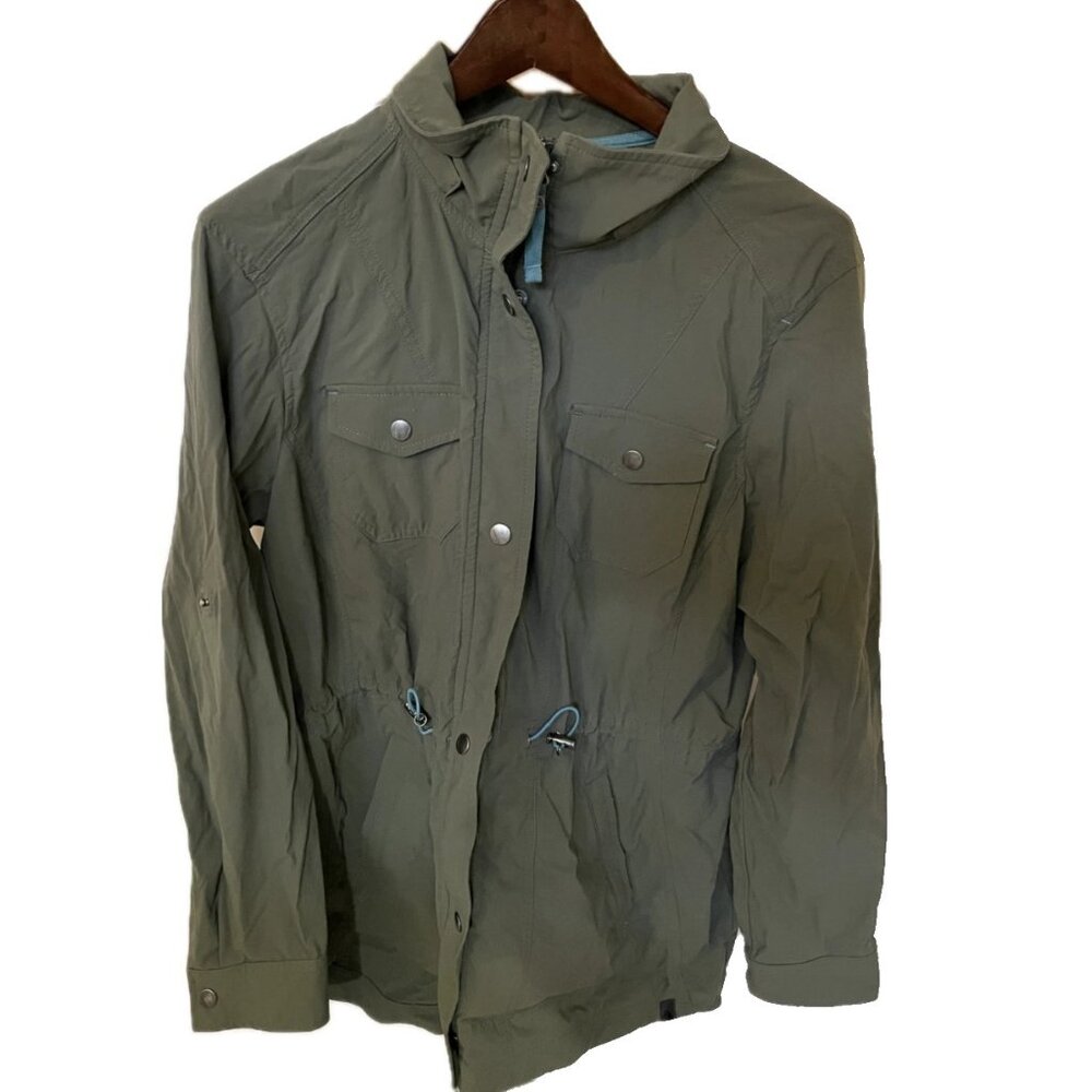 L.L.Bean Luna Windbreaker Jacket Rain Coat Womens LARGE Reg 289337 Green